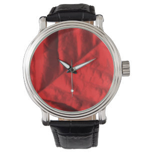 Montre vintage de bracelet en cuir de poinsettia