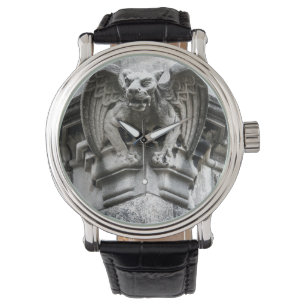 Montre vintage de noir de bracelet en cuir de