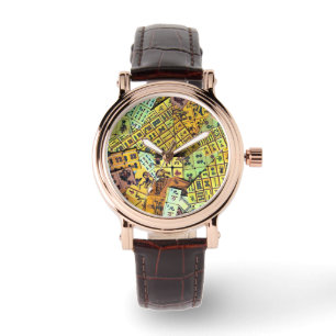 Montre vintage de tuiles d'heure-milliampère Jong