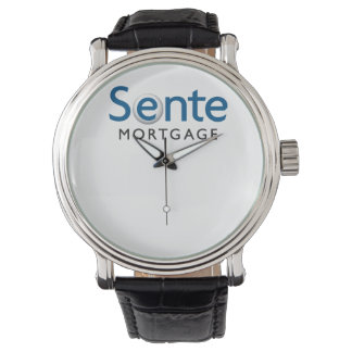 Montre Vintage en cuir noir