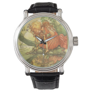 Montre Vintage Fairy Tale, Frog Prince Princesse par Pond
