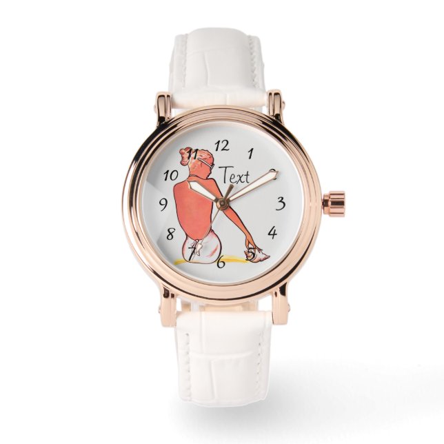 Montre Vintage fille de plage avec coquillage été élégant (Recto)