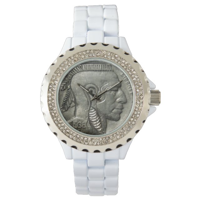 Montre Vintage Indian Head Nickel Coin Amérindien (devant)