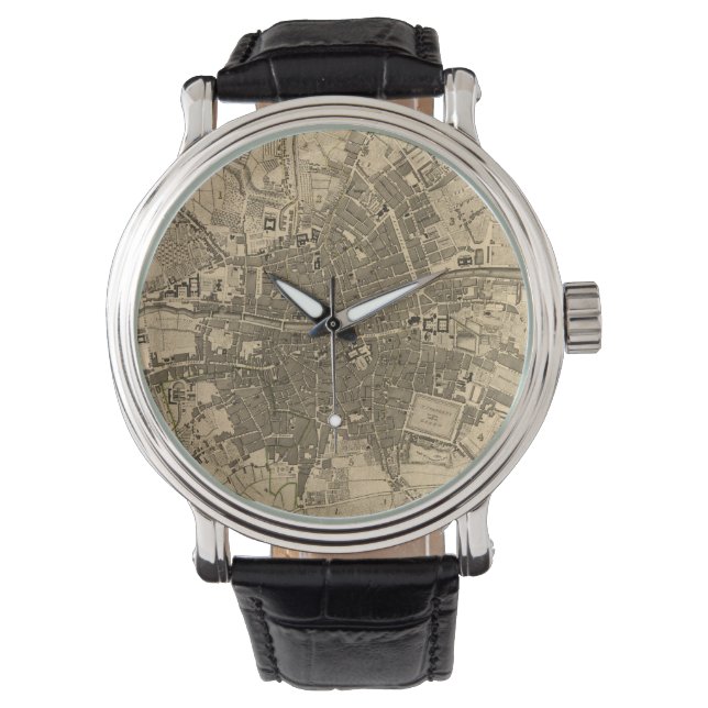 Montre Vintage Map of Dublin Ireland (devant)