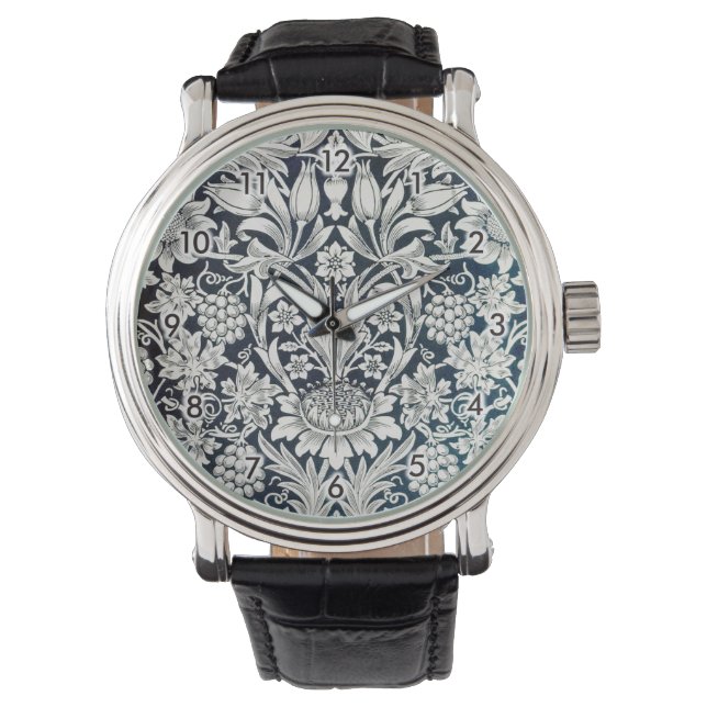 Montre Vintage motif floral, William Morris (devant)