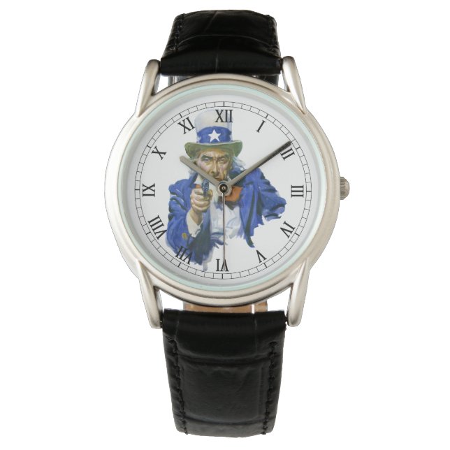 Montre Vintage oncle patriotique Sam avec Casquette étoil (devant)