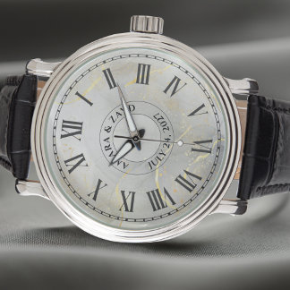 Montre Vintage personnalisée pour hommes - Cuir no