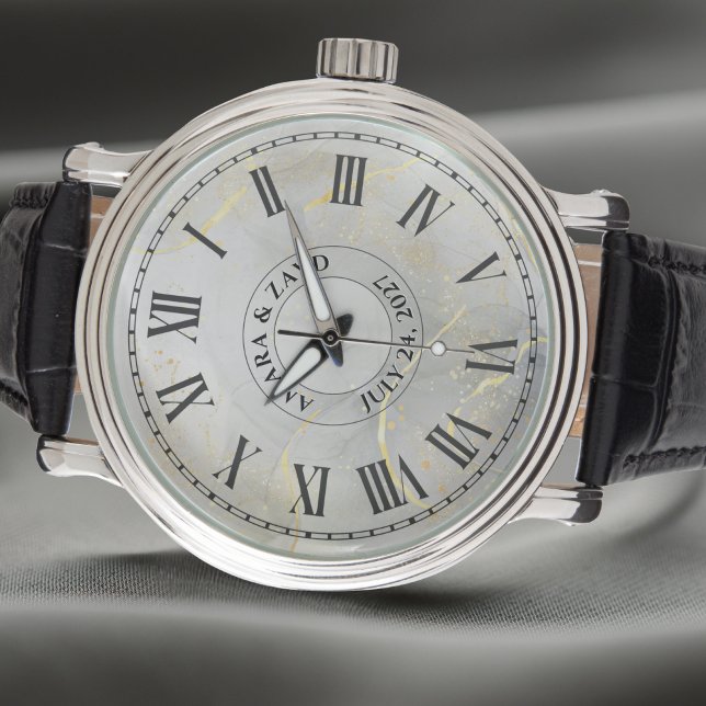 Montre Vintage personnalisée pour hommes - Cuir no (Créateur téléchargé)