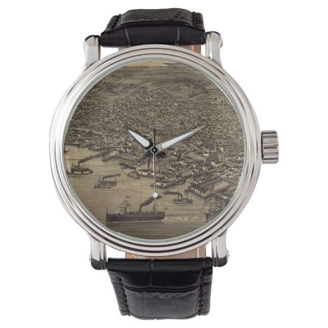 Montre Vintage Pictorial Map of Seattle (devant)