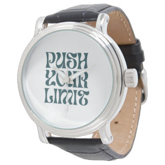 Montre vintage pour hommes avec bracelet noir en c