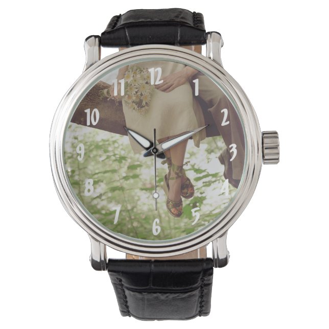 Montre Vintage Romance Amour Couple Adolescents Mariage R (devant)