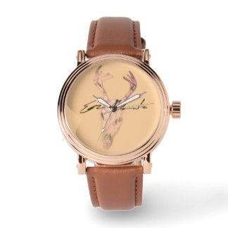 Montre Vintage Rose Gold pour Hommes avec S en Cui