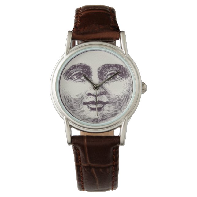 Montre vintage Victoria Era "Moon Face" (devant)
