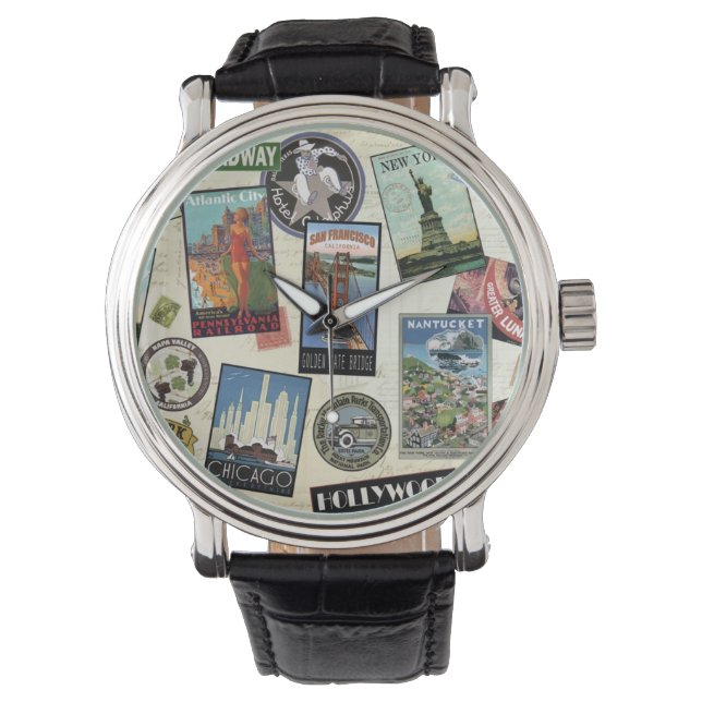 Montre Vintage voyage moderne USA (devant)
