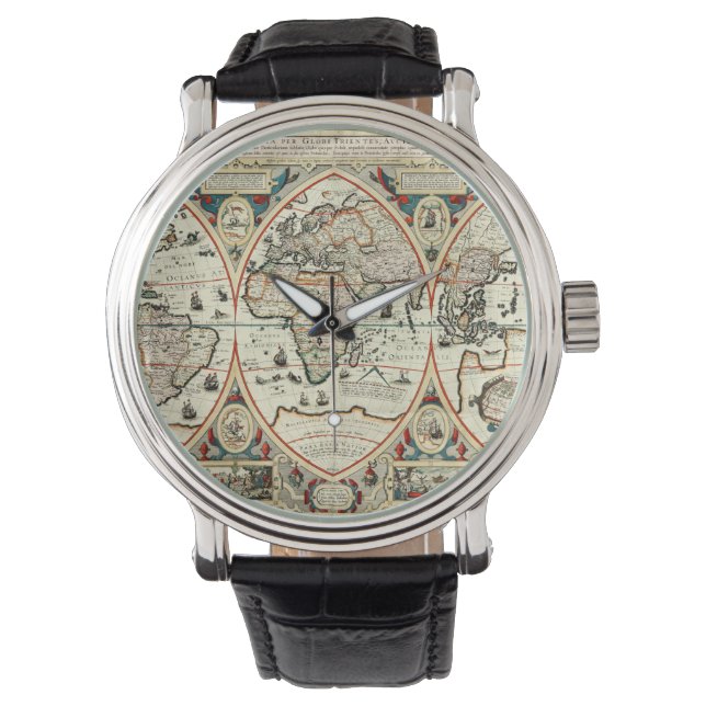 Montre vintage world map year 16 (devant)