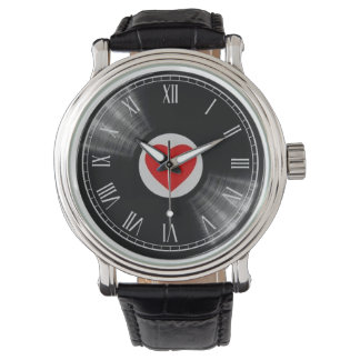 Montre Vinyl record and music elements Watch