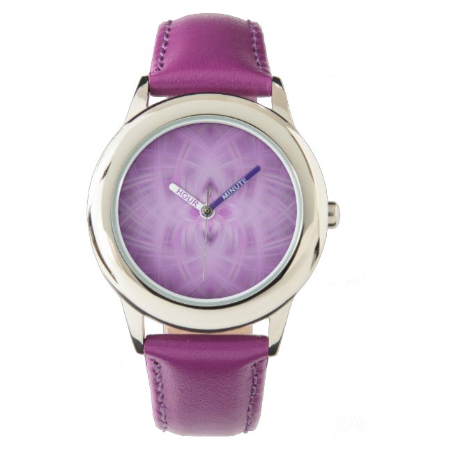 Montre VIOLET - Art fractal - (devant)