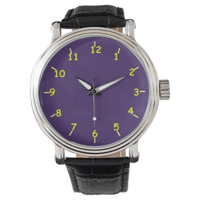 Montre Violet et jaune (devant)