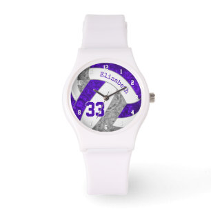 Montre violet girly gris sport