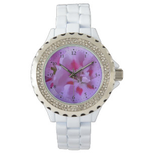 Montre Violet rose Abstrait Hibiscus Fleur