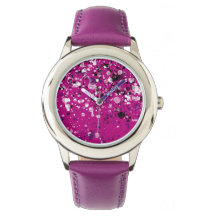 Montre violette amusante aux couleurs