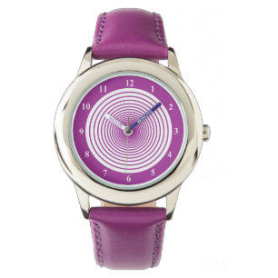 Montre violette avec cercles - Choisir les couleur