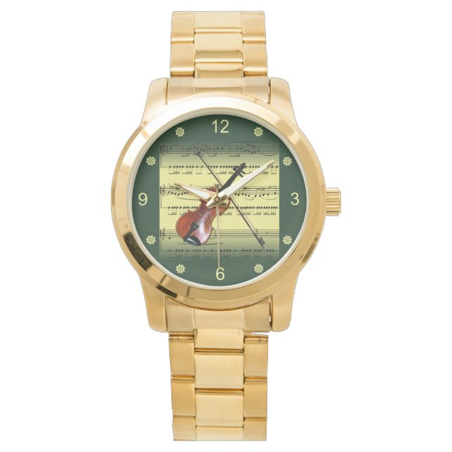 Montre Violin Rolled Sheet Music (devant)