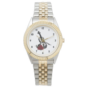 Montre Violon et Rose