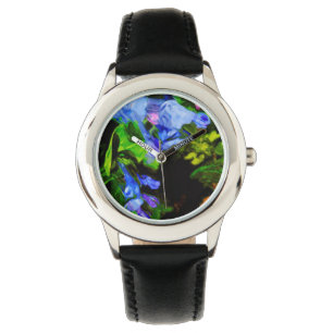 Montre Virginia Bluebell Fleur sauvage impressionniste
