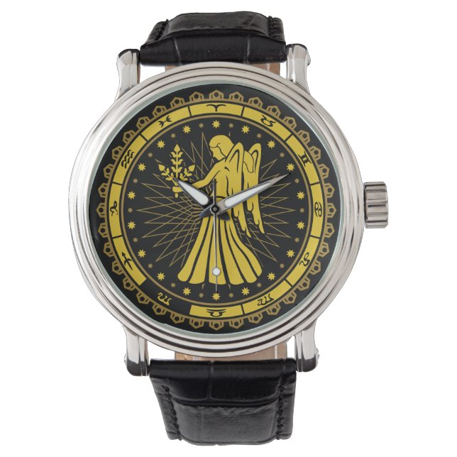 Montre Virgo - Signe Zodiaque - Symbole - Horoscope (devant)