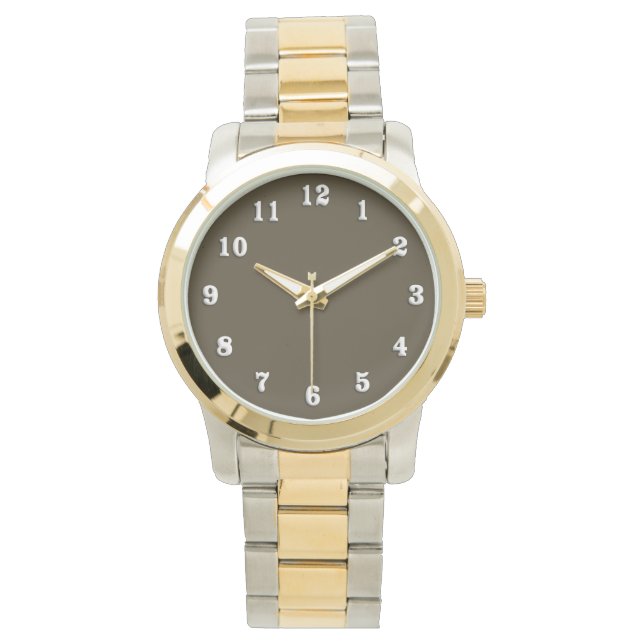 Montre Visage Brown Solide Mocha (devant)