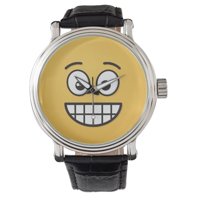 Montre Visage de broyage avec yeux ouverts (devant)