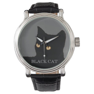 Montre visage de chat noir