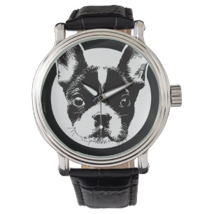 Montre Visage de chien de bouledogue français