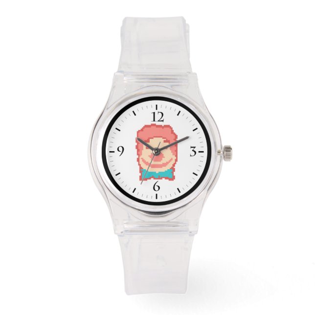 Montre Visage de clown pixelisé mignon  (Recto)