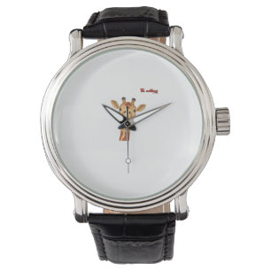 Montre visage de girafe enthousiaste emoji