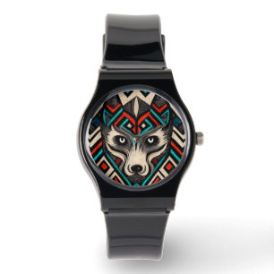 Montre Visage de loup aztèque