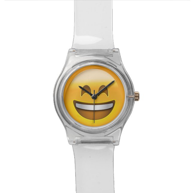 Montre Visage de sourire d'Emoji avec les yeux de sourire (Fermer)