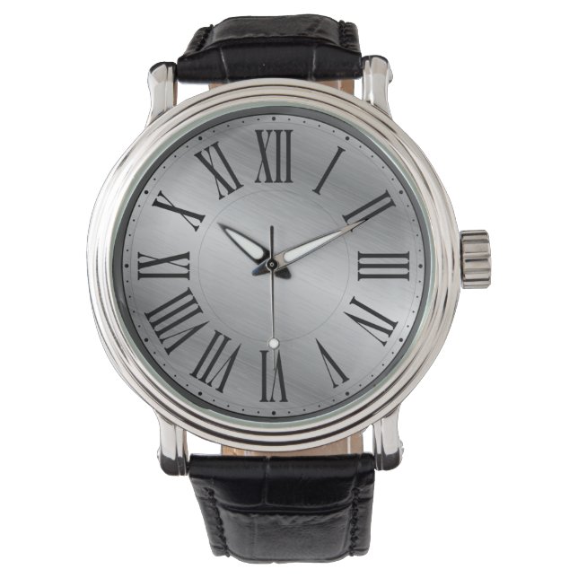 Montre Visage métallique/AUCUN chiffre romain Arrière - p (devant)