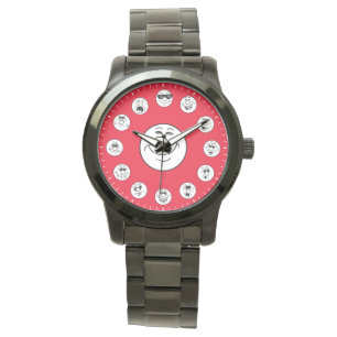 Montre Visages et expressions amusants Emoji en Veille Bl