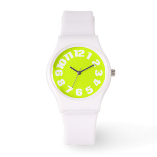 Montre Visibilité jaune et élevée au néon Chartreuse
