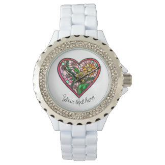 Montre Vitrail de coeur d'amour