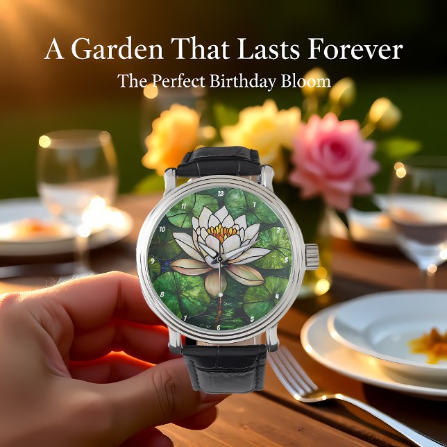 Montre Vitrail d'étang de lotus (Créateur téléchargé)