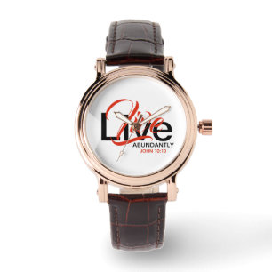 Montre VIVRE ABONDAMMENT Écriture chrétienne Jean 10