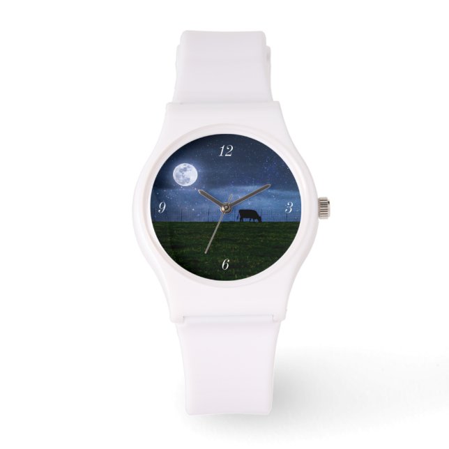 Montre Voie Lactée Béton Lune (Recto)