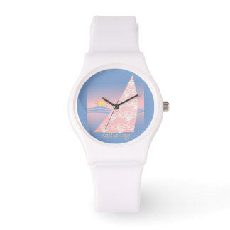 Montre Voilier rose et bleu