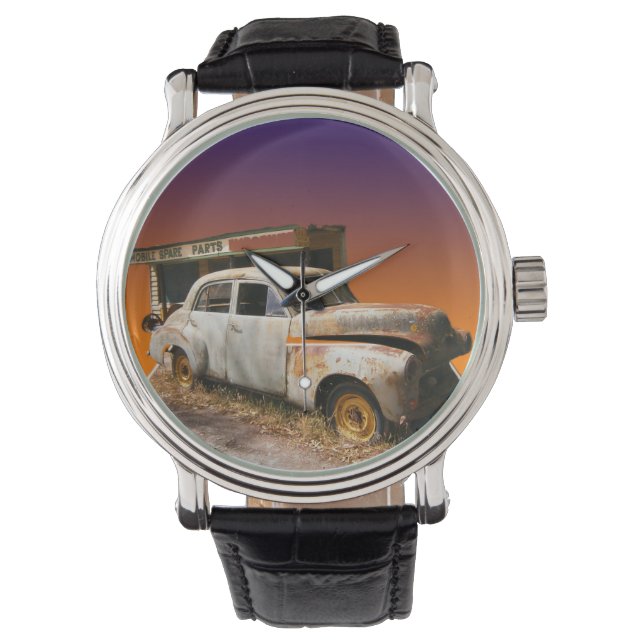 Montre Voiture Vintage Et Garage, (devant)