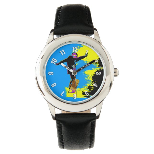 Montre Vol Snowboarder - Snowboardeur (devant)