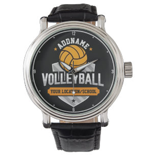 Montre Volleyball AJOUTER TEXTE École Varsity Team Joueur