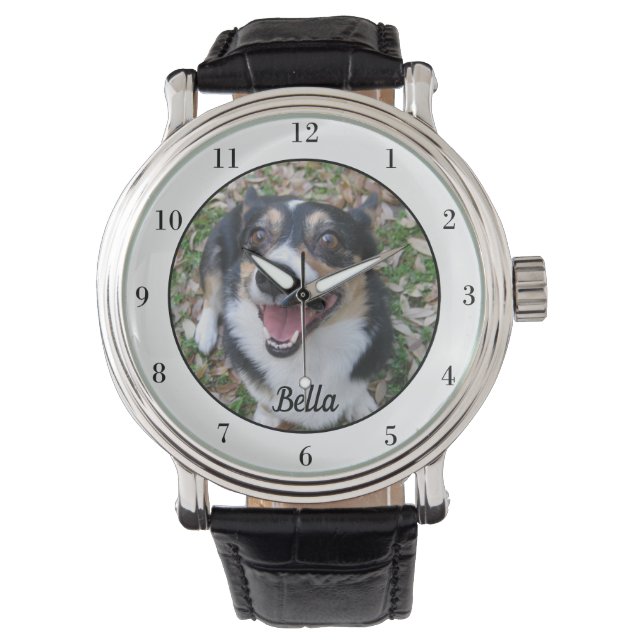 Montre Votre Chien Personnalisé Photo Mignonne Propriétai (devant)